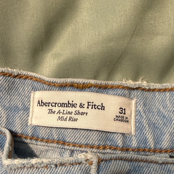 Abercrombie & Fitch Light Blue Denim Cutoff Shorts - Picture 2 of 6